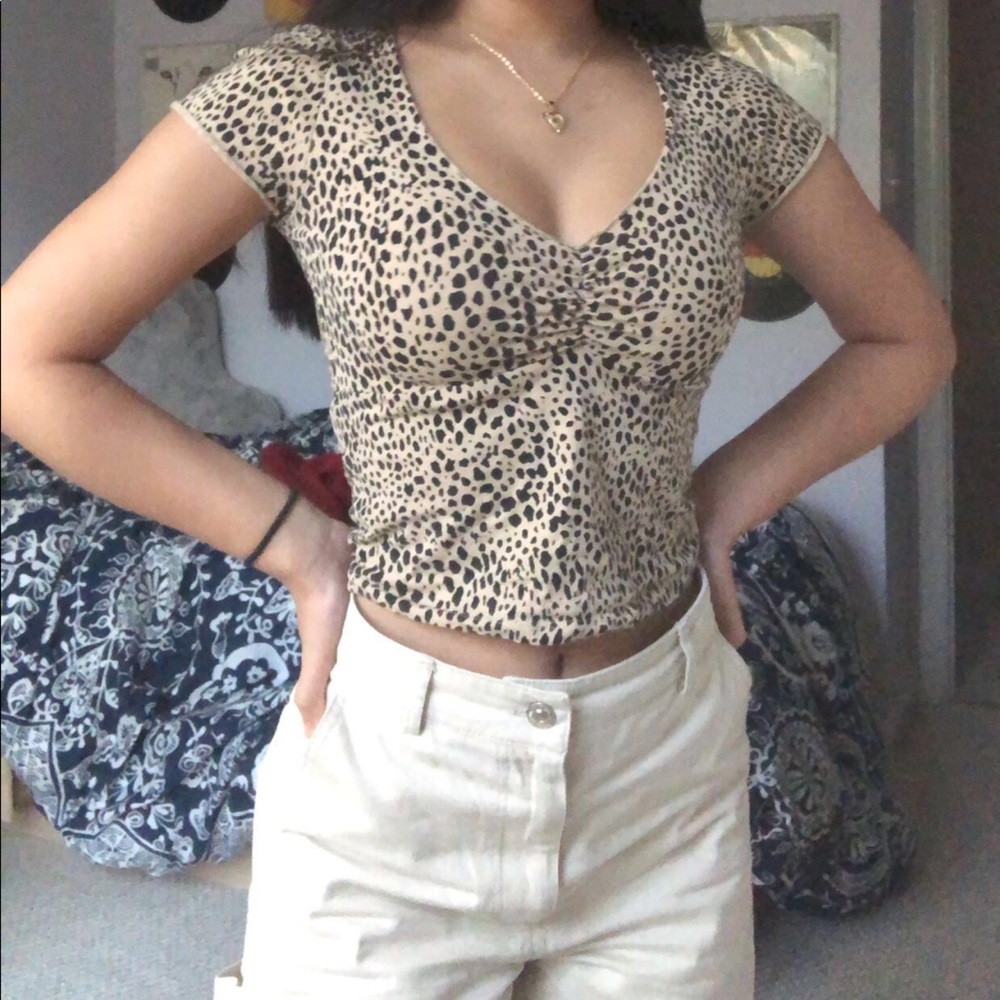 Brandy Melville Cheetah Print Top